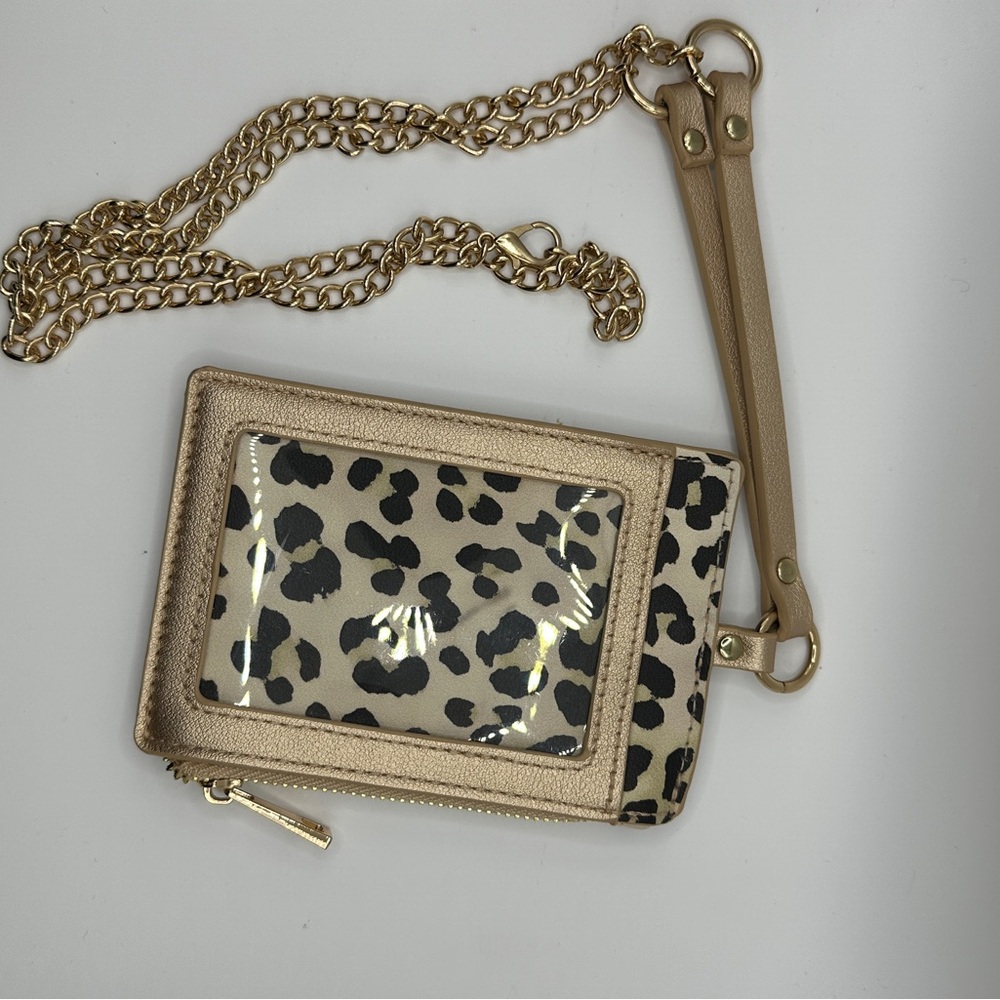 Chico’s Gold Chain Lanyard Wallet with Strap like new - Picture 2 of 6
